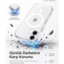 Alkar Store iPhone 16E ile Uyumlu, Manyetikli, Magsafe Destekli, Kauçuk, Çizilmeye Dayanıklı, Modern Tasarım