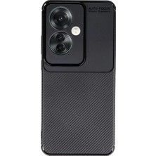 Techora Sale Newface Oppo Reno 11F Kılıf Auto Focus Karbon Kapak - Siyah