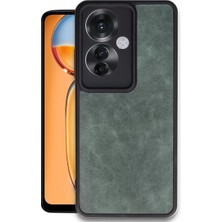 Techora Sale Newface Oppo Reno 11F Kılıf Aras Deri Kapak - Koyu Yeşil