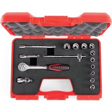 İzeltaş 1/4” Altı Köşe Lokma Anahtar Takımı (15 Parça, Mm)