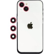 Mabelme Store Apple iPhone 14 Shine Kamera Lens - Kırmızı