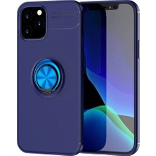 Techora Sale Newface Apple iPhone 12 Kılıf Range Yüzüklü Silikon - Mavi