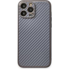 Techora Sale Newface Apple iPhone 13 Pro Kılıf Coco Karbon Silikon - Gri