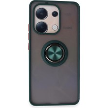 Techora Sale Newface Xiaomi Redmi Note 13 4g Kılıf Montreal Yüzüklü Silikon Kapak - Yeşil