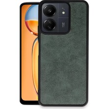 Techora Sale Newface Xiaomi Redmi 13C Kılıf Aras Deri Kapak - Koyu Yeşil
