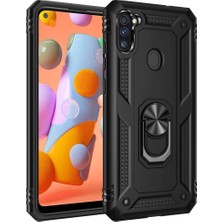 Techora Sale Newface Samsung Galaxy A11 Kılıf Sofya Yüzüklü Silikon Kapak - Siyah