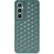 Techora Sale Newface Realme C65 Kılıf Petek Silikon Kapak - Koyu Yeşil
