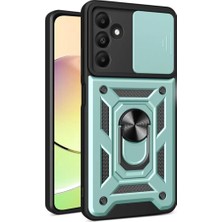 Techora Sale Newface Samsung Galaxy M15 Kılıf Pars Lens Yüzüklü Silikon - Yeşil