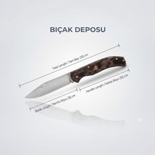 Bıçak Deposu Numan Özel Seri Ahşap Saplı Kamp ve Av Bıçağı 21 cm