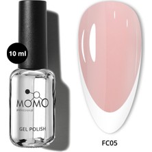Momo Professional Kalıcı Oje için Renkli Rubber Base Coat FC05, Nude Pembe, 10 ml