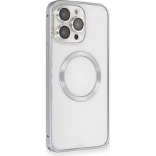 Mabelme Store Joko Apple iPhone 15 Pro Max Kılıf Metal Bumper Magneticsafe Kapak - Gri