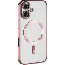 Techora Sale Newface Apple iPhone 16 Plus Kılıf Kross Magneticsafe Kapak - Pembe
