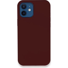 Techora Sale Newface Apple iPhone 12 Kılıf Lansman Legant Silikon - Bordo