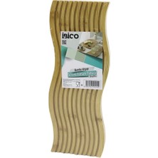 Hace Bazaar Dalgalı Şekilli - Kanallı  Çift Taraf=düz - Kanallı Ahşap Bambu Servis Sunum Tahtası  17 x 39 x 1.5cm (4887)