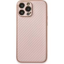 Techora Sale Newface Apple iPhone 13 Pro Kılıf Coco Karbon Silikon - Pembe