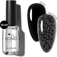 Momo Professional Kalıcı Oje İçin Disko Efekt Top Coat, 10 ml