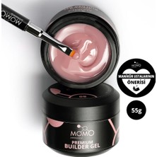 Momo Professional Premium Builder Gel, Protez Tırnak Jeli No.08, Gül Kurusu, 55 gr