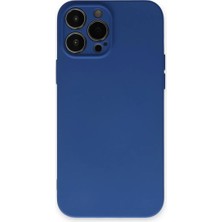 KSB Store Apple iPhone 13 Pro Max Kılıf Nano Içi Kadife Silikon - Lacivert