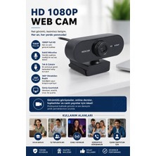 Ozkr Store Webcam Orjınal Hd 1080P Konferans Kamera Dahili Mikrofon Görüntülü Sohbet Yayın Kamerası Hd Video
