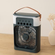 Ozkr Store USB Masaüstü Ultrasonik Hava Nemlendirici Fan 360° Gece Lambası - 3 Kademe
