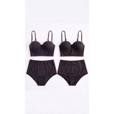 Zi 2 Adet Siyah Yüksek Bel Bikini Takımı – Avantaj Paketi