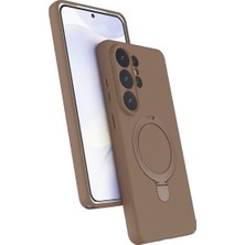 Ozkr Store Samsung Galaxy S26 Ultra Regal Magsafe Standlı Kapak - Çöl Titanyum