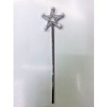 Ozkr Store Yıldız Peri Asası Sihirli Değnek Beyaz Ponponlu