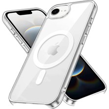 Ozkr Store Apple iPhone 16E Kılıf Pc Real Magsafe Kapak - Şeffaf