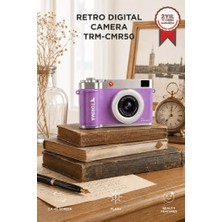 Torima Mini Dijital Retro Kamera 48MP Selfie Video Vlog Kamerası CMR50 Mor