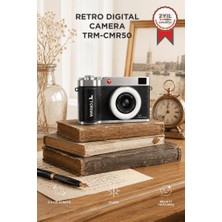 Torima Mini Dijital Retro Kamera 48MP Selfie Video Vlog Kamerası CMR50 Siyah