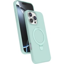 Ozkr Store Apple iPhone 16 Pro Max Regal Magsafe Standlı Kapak - Su Yeşili
