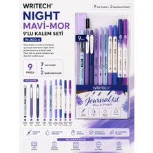 Writech W-JK03-4 Night Mavi-Mor Kalem Seti 9'lu