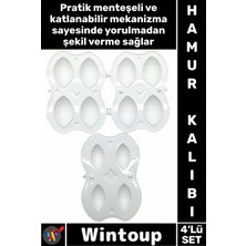 Wintoup #kalıp Pratik Menteşeli Mutfak Gereçleri Kaliteli Gıda Uyumlu Plastik Içli Köfte Yapma Kalıbı 4'lü