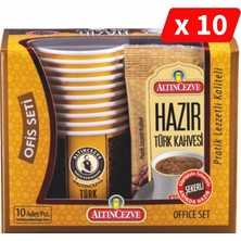 Altıncezve Hazır Türk Kahvesi Ofis Seti Şekerli 10 x 11 Gr- 10LU Paket