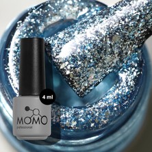 Momo Professional Glitter Kalıcı Oje G005, Yoğun Gümüş Parıltılı Turkuaz, 4 ml