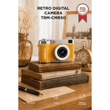 Torima Mini Dijital Retro Kamera 48MP Selfie Video Vlog Kamerası CMR50 Sarı
