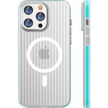 Ozkr Store Joko Apple iPhone 15 Pro Max Line Magsafe Kapak - Mavi