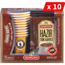 Altıncezve Hazır Türk Kahvesi Ofis Seti Sade 10 x 7 gr - 10LU Paket
