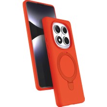 Ozkr Store Xiaomi Redmi Note 14 Pro 5g Regal Magsafe Standlı Kapak - Turuncu