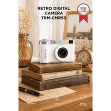 Torima Mini Dijital Retro Kamera 48MP Selfie Video Vlog Kamerası CMR50 Beyaz