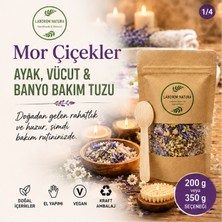 Laborem Natura Mor Çiçekli Banyo Tuzu | Ayak ve Vücut Bakım Tuzu | Mineralli Rahatlatıcı Tuz 350 Gr