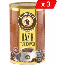 Altıncezve Hazır Türk Kahvesi Orta Şekerli Teneke 500 Gr - 3LÜ PAKET