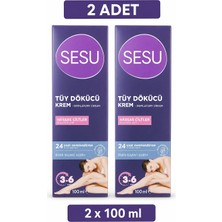 Sesu Tüy Dökücü Krem Hassas Ciltler 100 ml x 2 Adet