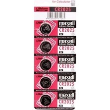 Hace Bazaar Maxell CR2025 3V Lityum Düğme Pil 5'li Paket