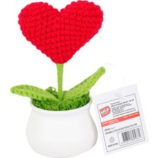 Mabelme Store Nessiworld Fl-7 12Lİ Kroşe Örgü Saksıda Kalp