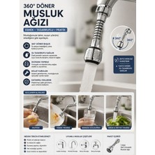 Akn Musluk Ucu Başlığı 360 Derece Hareketli - Tasarruflu Musluk Ucu Eki