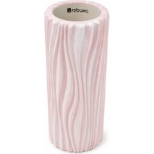 Rebuwo Eva Foam Roller Pembe Beyaz Desenli