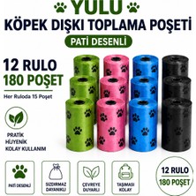 Yulu Pati Desenli Köpek Dışkı Toplama Poşeti 12 Rulo 180 Adet