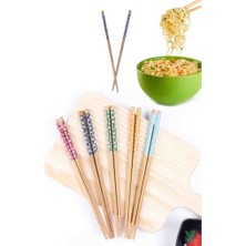 Şirin Home Bambu 5 Çift Yemek Çubuğu Seti