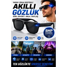 BYZM Yapay Zeka Çevirili 8mp Kameralı Akıllı Gözlük Birinci Şahıs Görüşü ve Hızlı Şarjlı